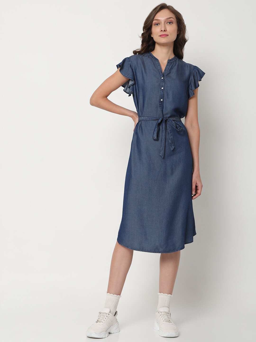 Buy Vero Moda Blue Dress Dresses For Women 19177922 Myntra 7849