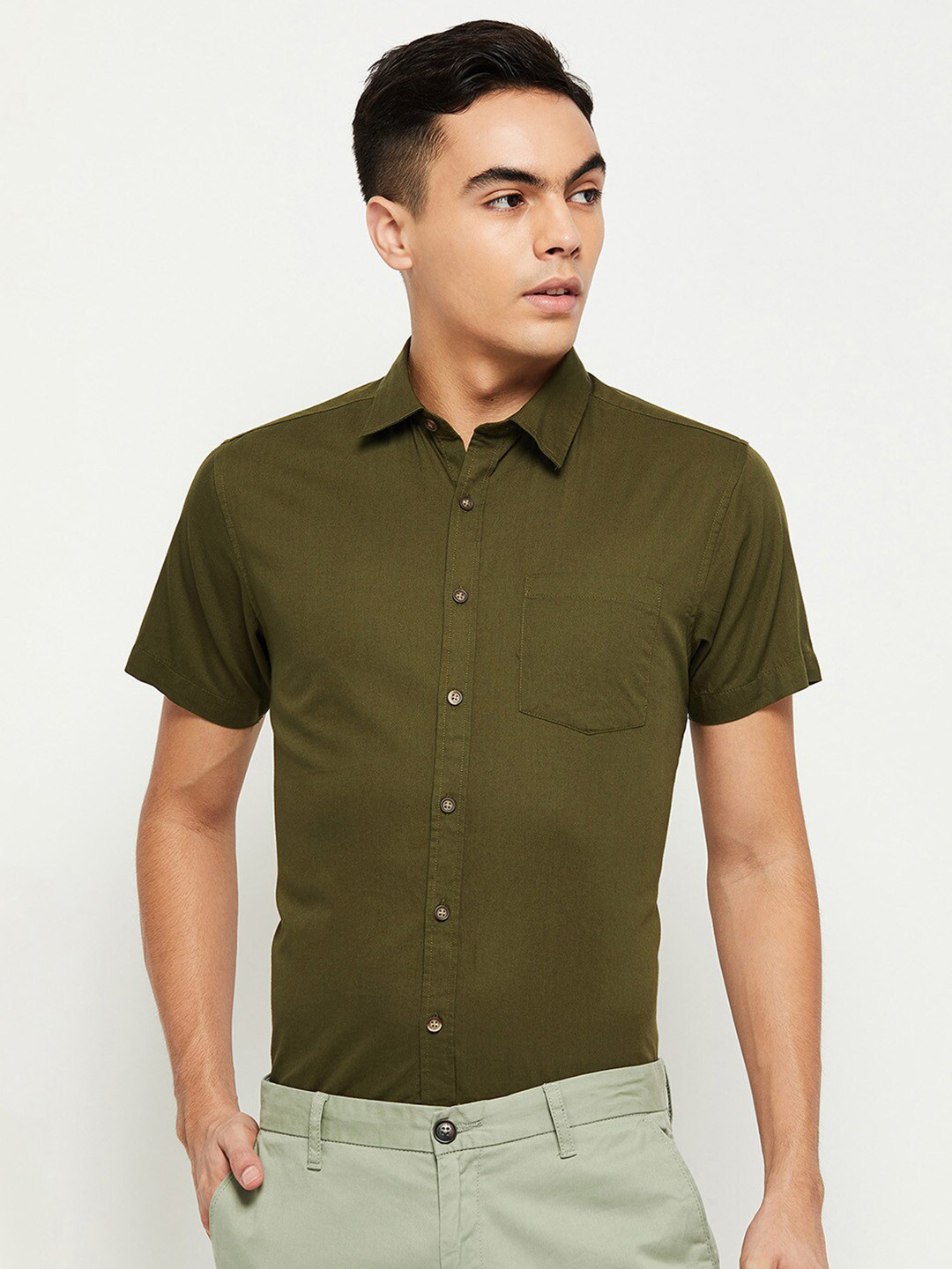 Buy Max Men Green Casual Shirt Shirts for Men 19178982 Myntra