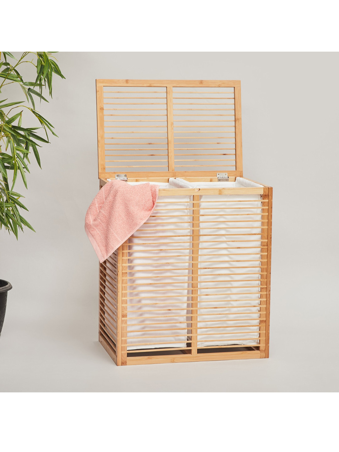 Buy Home Centre Beige Bamboo Laundry Basket Bathroom Accessories for Unisex 19180168 Myntra