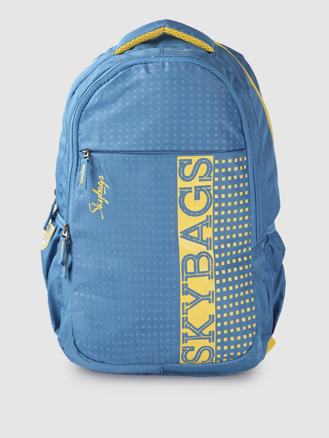 Buy Skybags Unisex Blue & Yellow Brand Logo Backpack Backpacks for