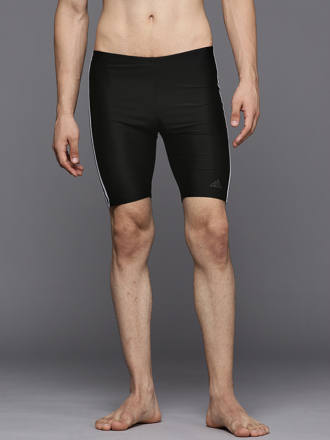 Buy ADIDAS Men Black & Blue Solid FIT JM 3S Swim Shorts Swim Bottoms