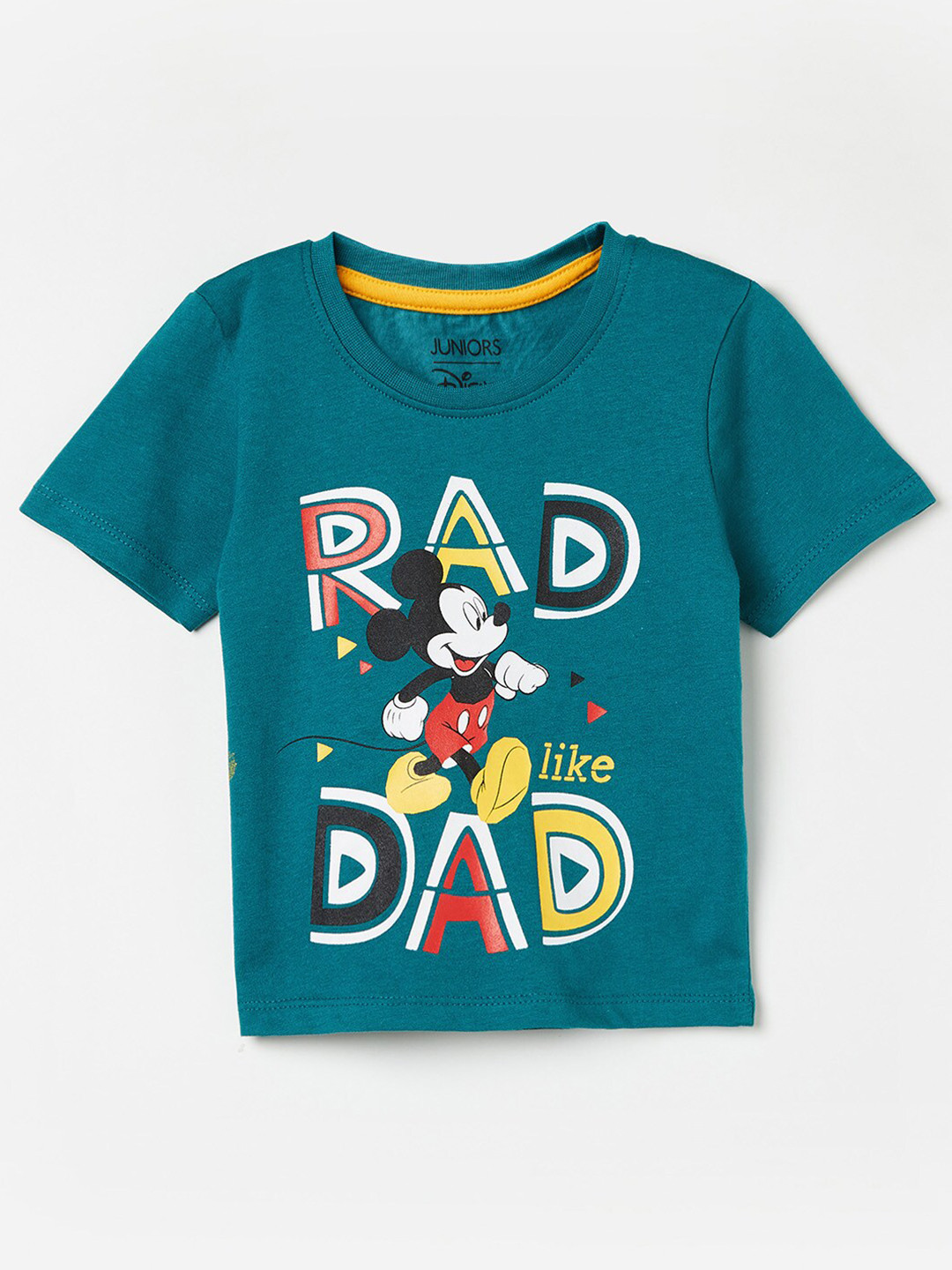 Boys Cotton Light Green Printed T-Shirt