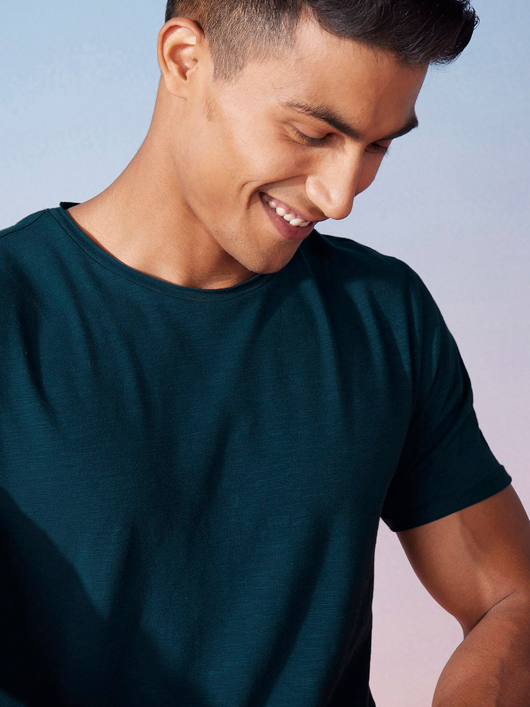 Croft Raw Edge Fitted T-Shirt