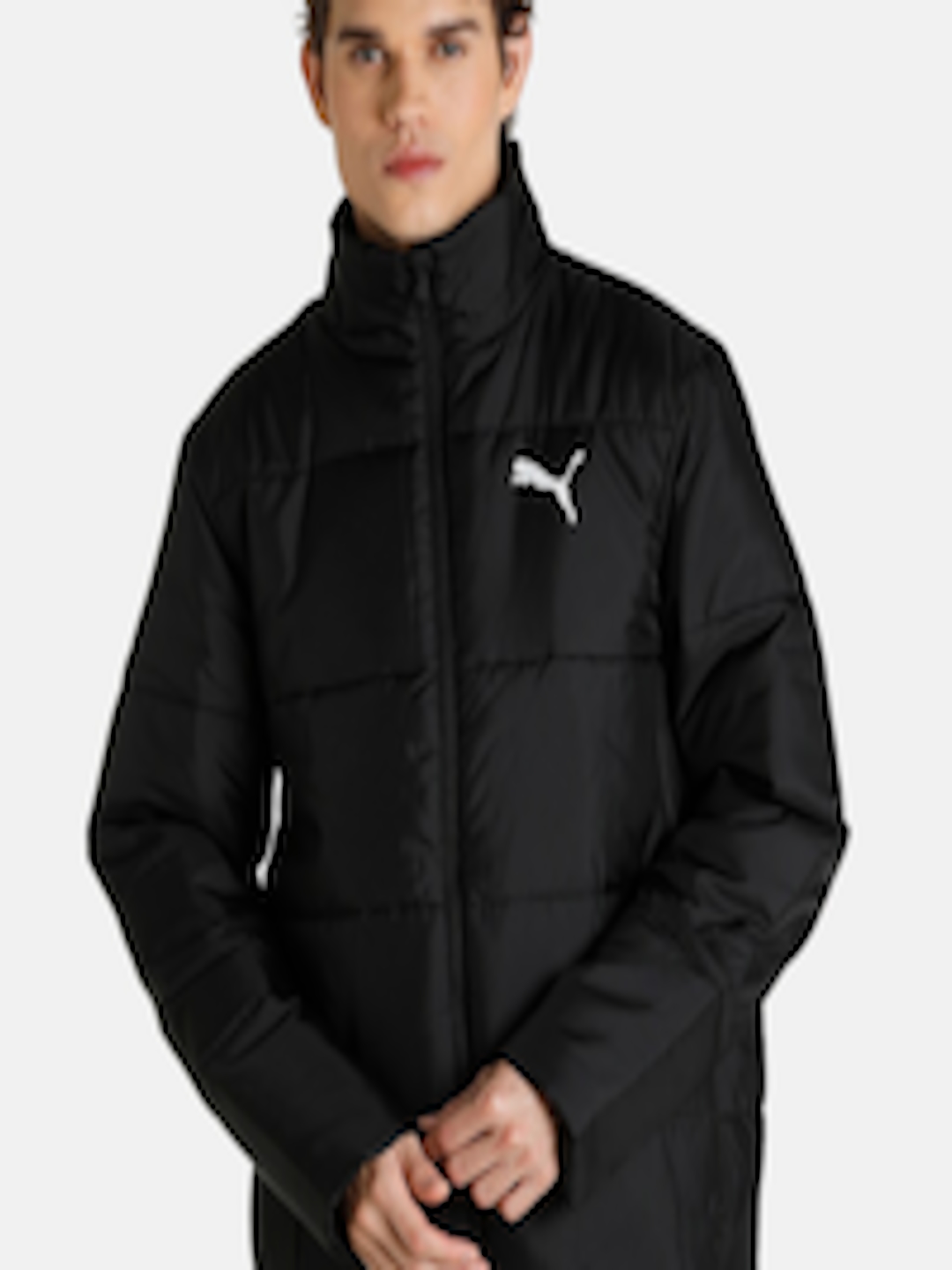 Buy Puma Men Black & White Essential Brand Logo Padded Jacket - Jackets ...
