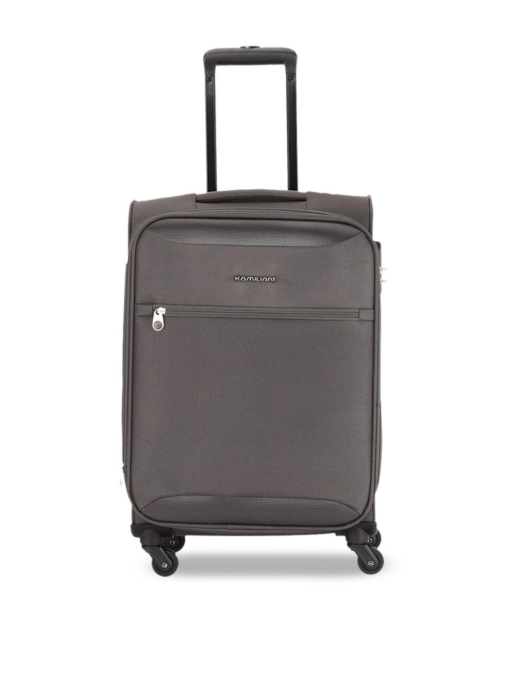 Buy KAMILIANT Grey Solid Soft Sided Cabin Trolley Suitcase Trolley