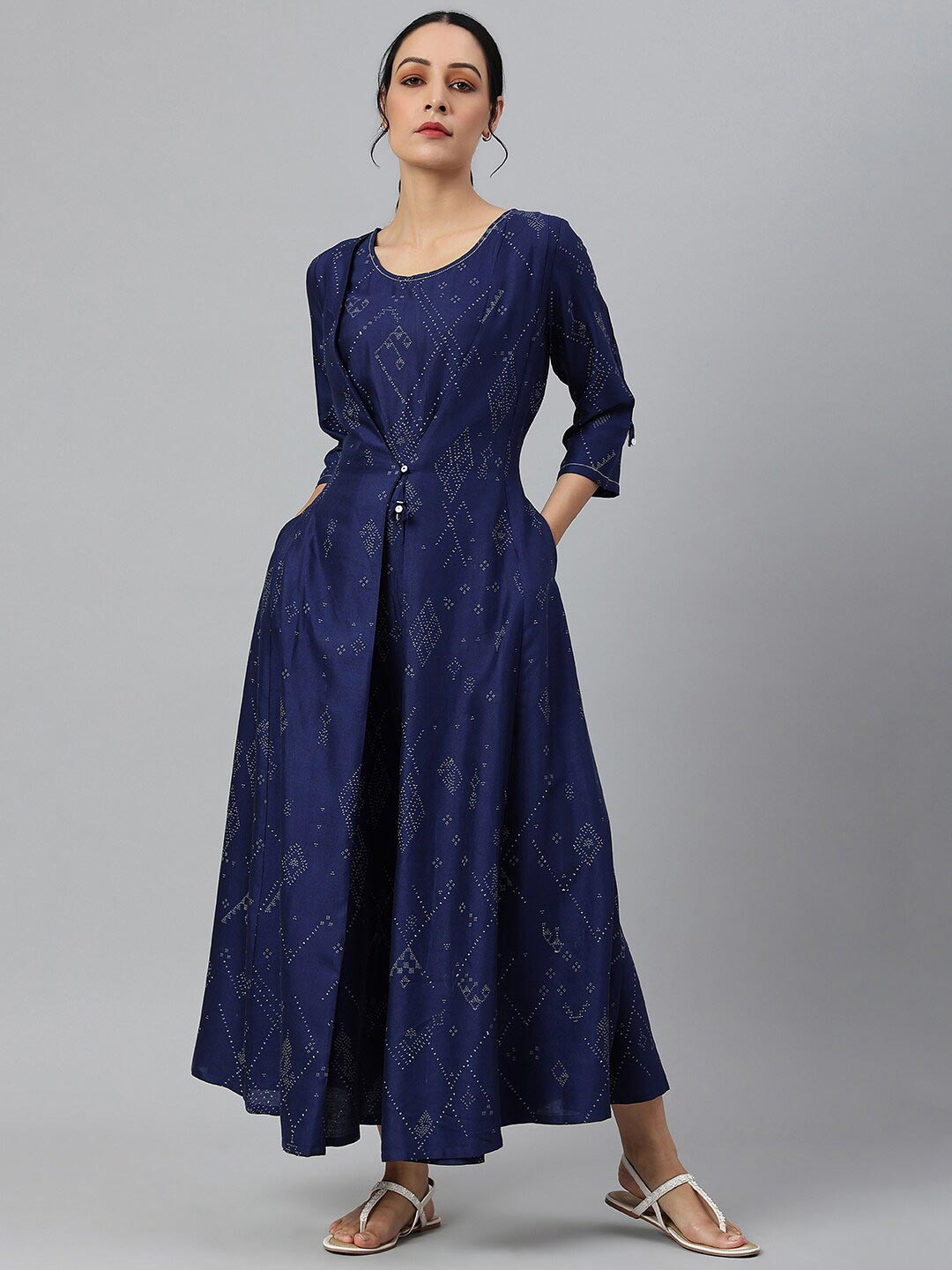 Buy W Navy Blue & White Basic Jumpsuit Jumpsuit for Women 19197570