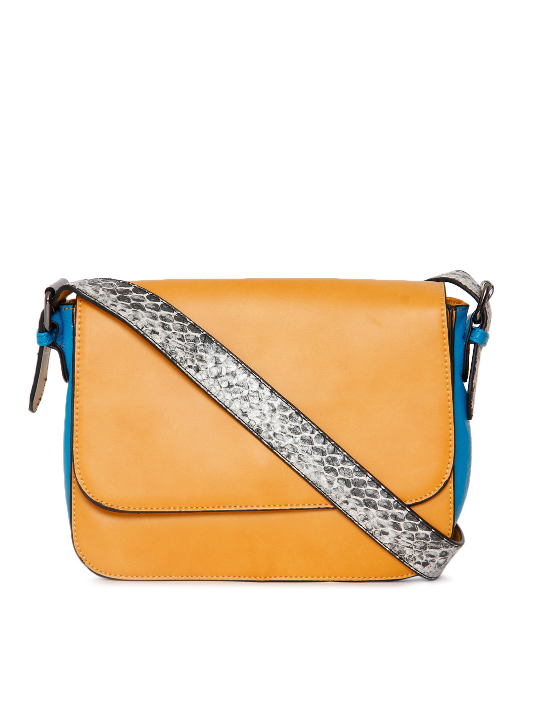 Buy Paprika By Lifestyle Mustard Yellow Solid Sling Bag Handbags for