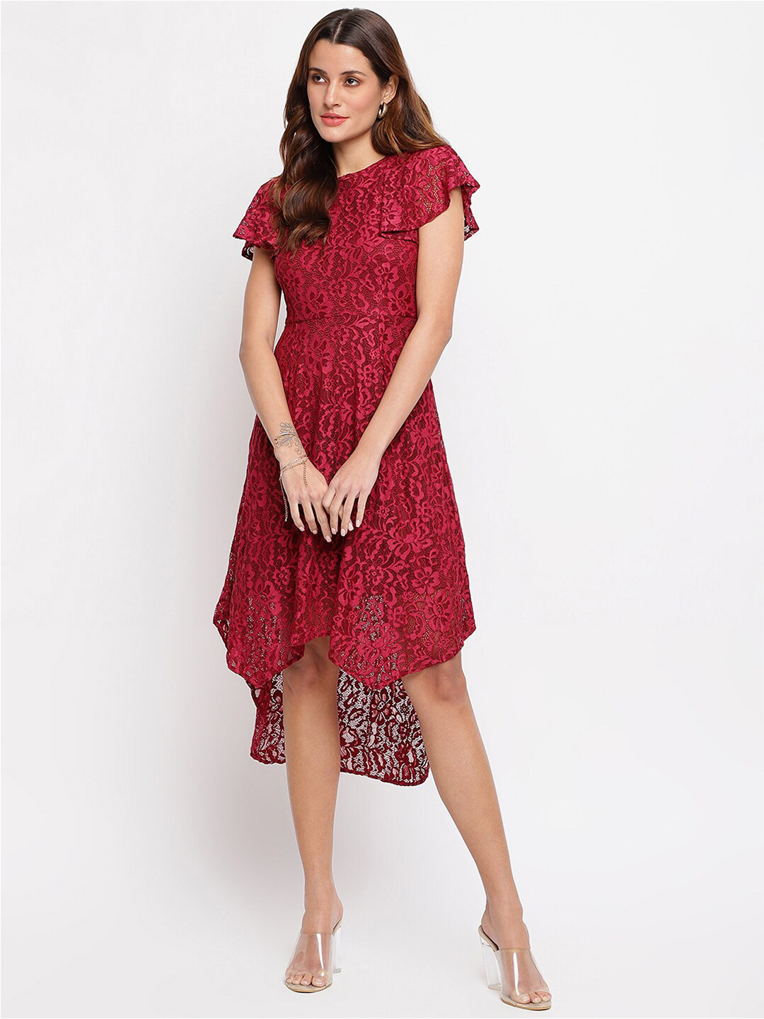 Buy Latin Quarters Women Brown A Line Midi Dress Dresses for Women