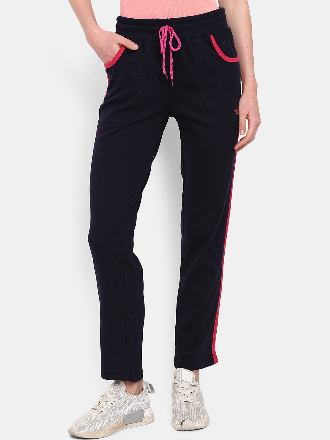 Buy V Mart Women Navy Blue Solid Track Pants Track Pants for Women