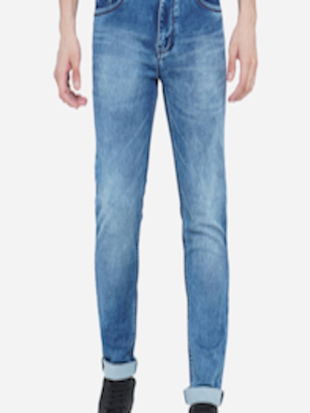 Buy JADE BLUE Men Blue Straight Fit Light Fade Jeans - Jeans for Men ...
