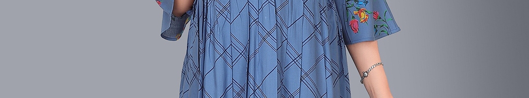 Buy Ayukti Blue Maternity Empire Midi Dress - Dresses for Women ...