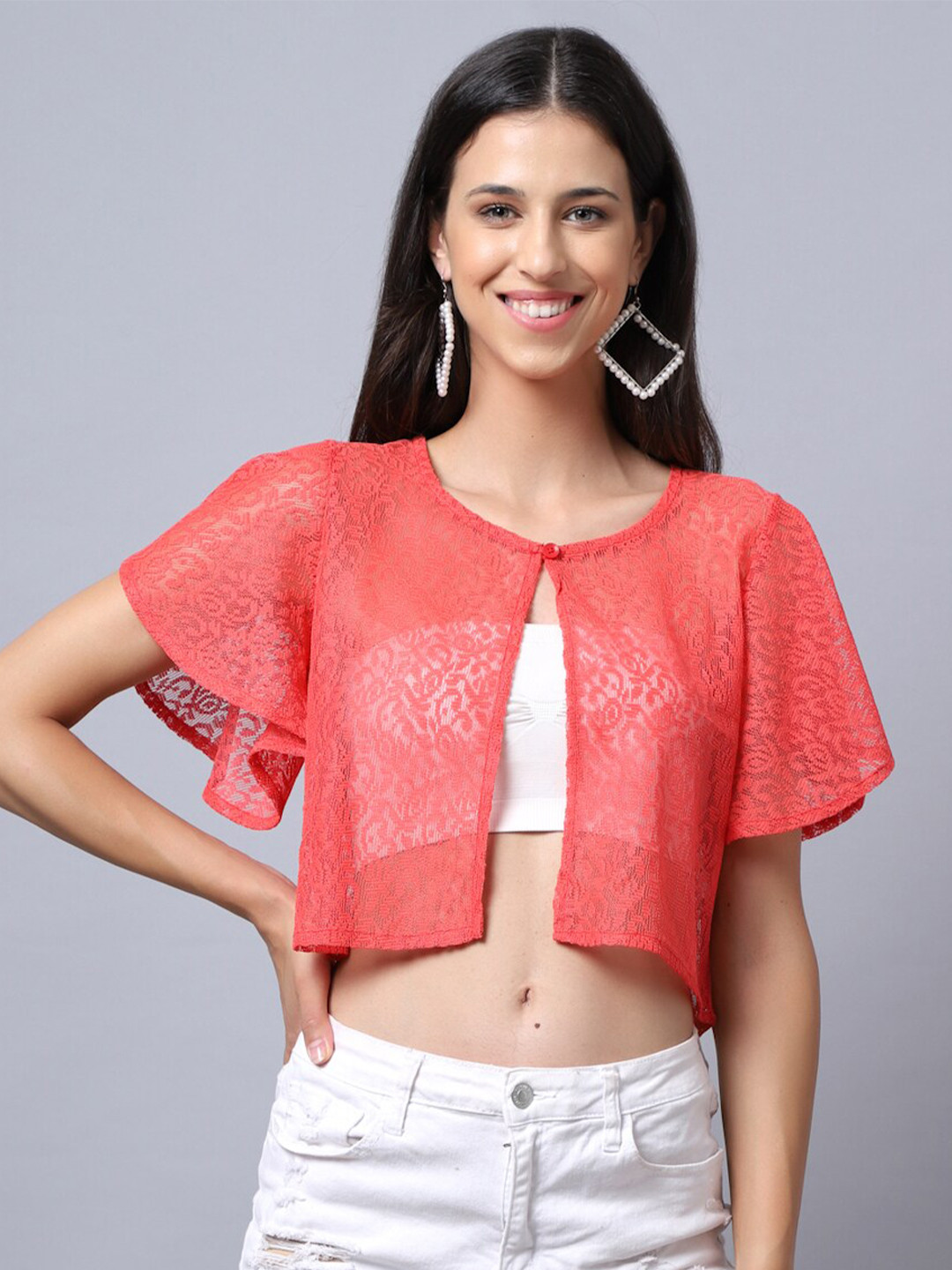 Buy Rute Women Peach Coloured Shrug Shrug for Women 19216438 Myntra