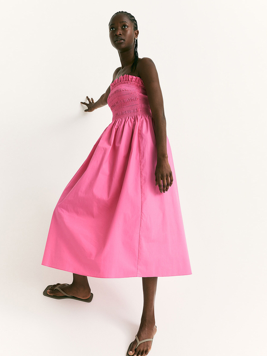 Buy H&M Women Pink Smock Topped Dress Dresses for Women 19216714 Myntra