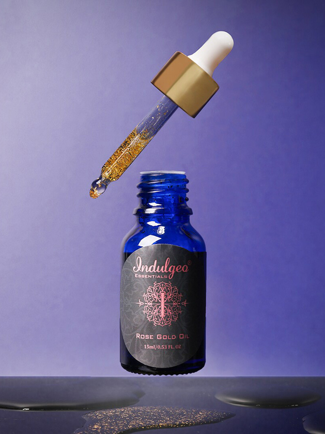 Buy Indulgeo Essentials 24K Gold Rose Gold Oil For All Skin Types 15 Ml