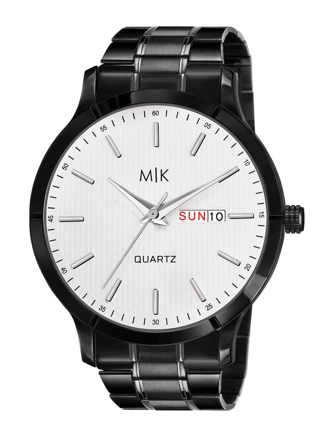 Buy MORRIS KLEIN Men White Dial & Black Stainless Steel Analogue Multi ...