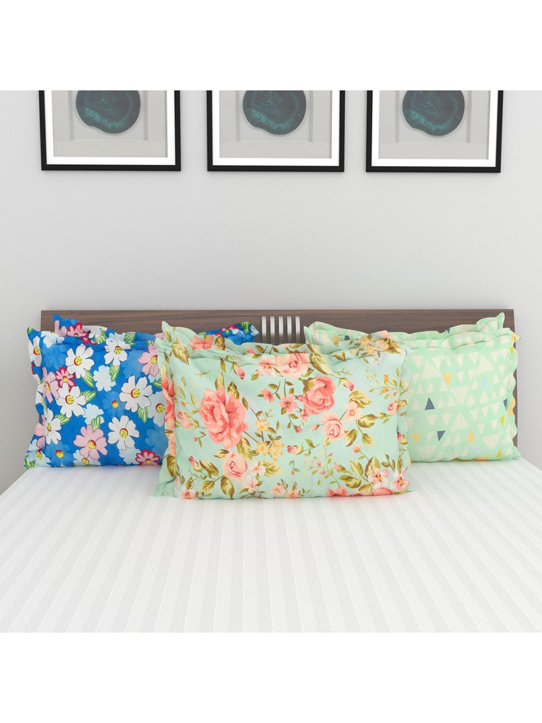 Buy Home Centre Set Of 6 Multicoloured Printed Pillow Covers Pillow