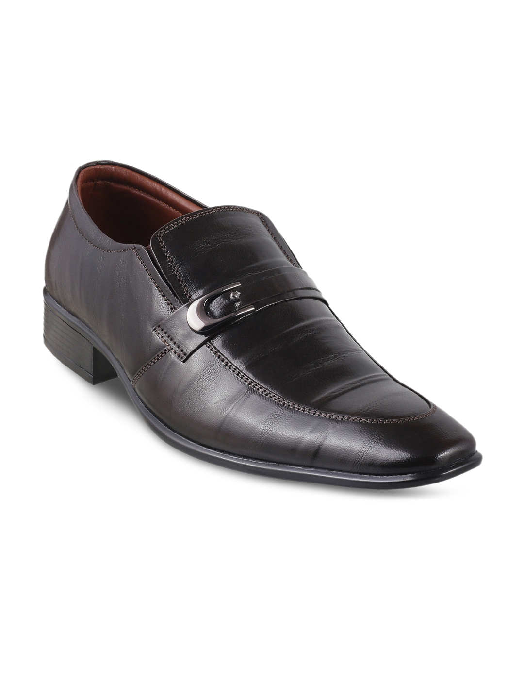 Buy Mochi Men Black Leather Formal Shoes - Formal Shoes for Men 1922596 ...