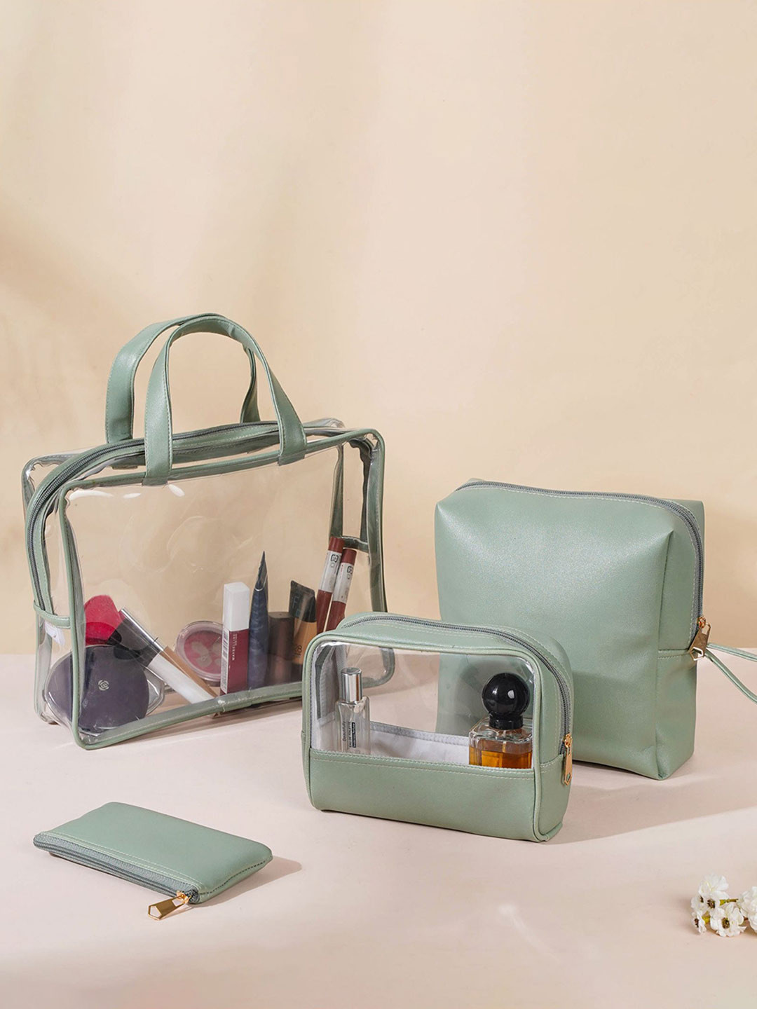 Buy Nestasia Green Set Of 4 Travel Kit - Travel Accessory for Unisex ...