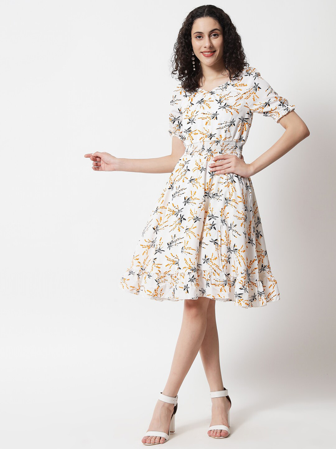 Buy Yaadleen Off White Floral Dress Dresses for Women 19230434 Myntra