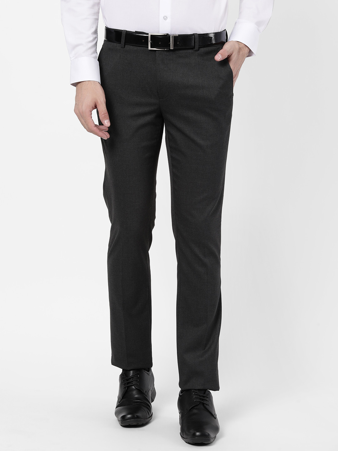 Buy AD By Arvind Men Black Trousers Trousers for Men 19230616 Myntra