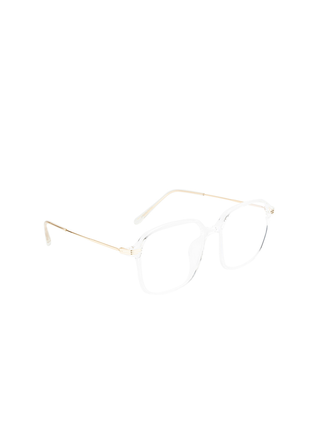 Buy Gold Berg Unisex Transparent & Gold Toned Full Rim Square Frames Eyeglasses Frames for