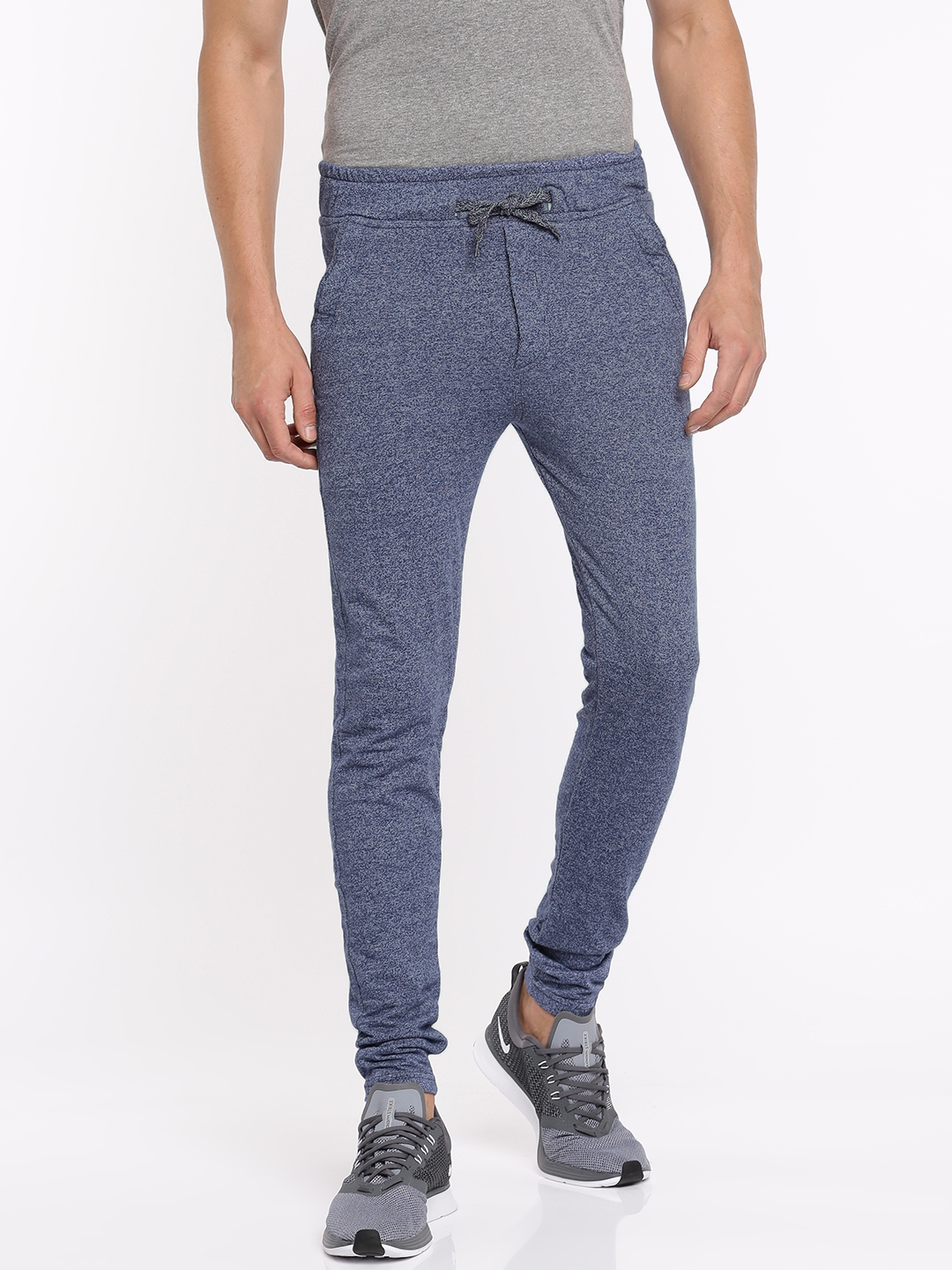 light blue track pants