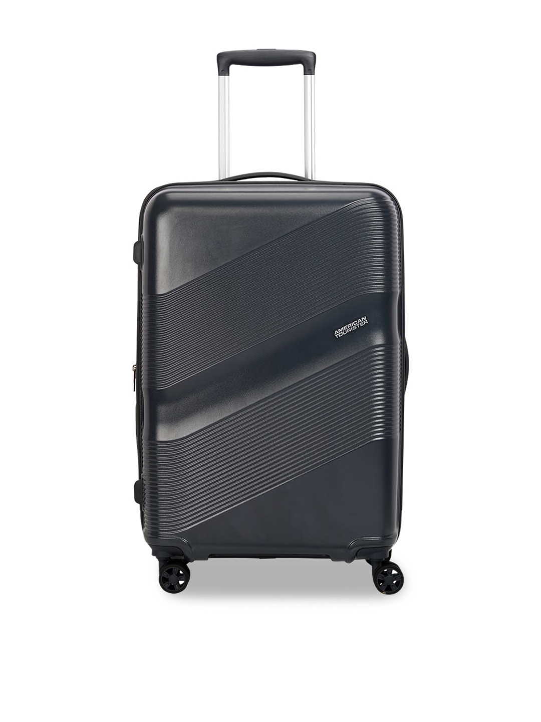 Buy AMERICAN TOURISTER Grey Textured Hard Sided Cabin Trolley Bag