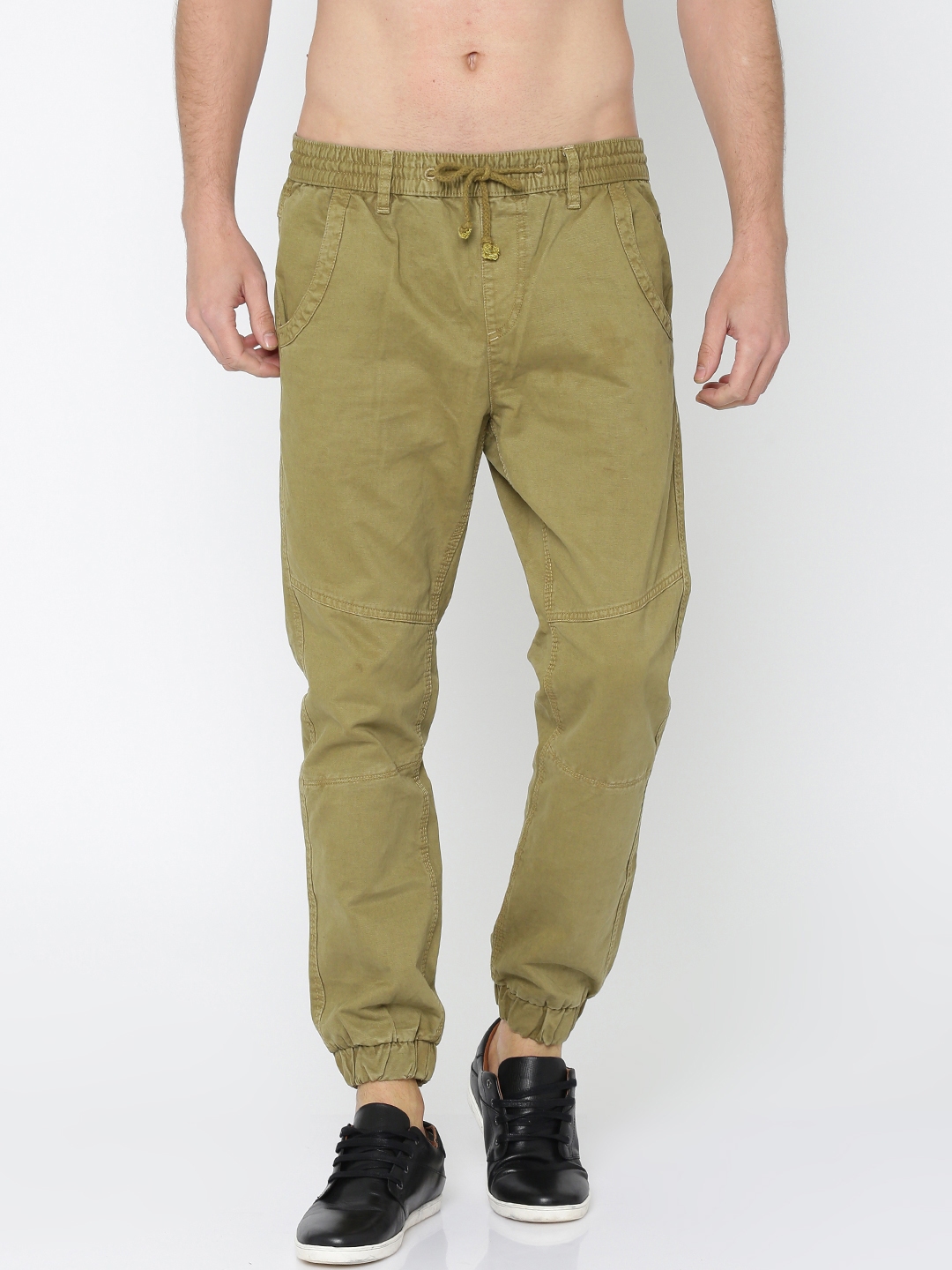 kohls mens khaki joggers