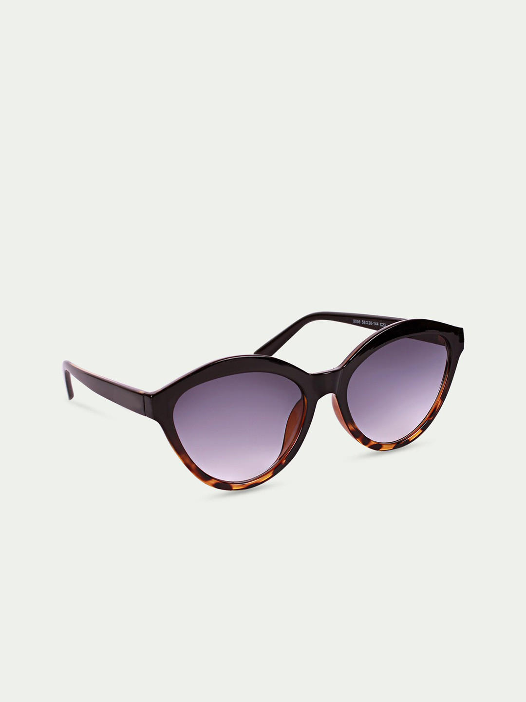 Buy QUIRKY Women Purple Lens & Black Cateye Sunglasses With UV