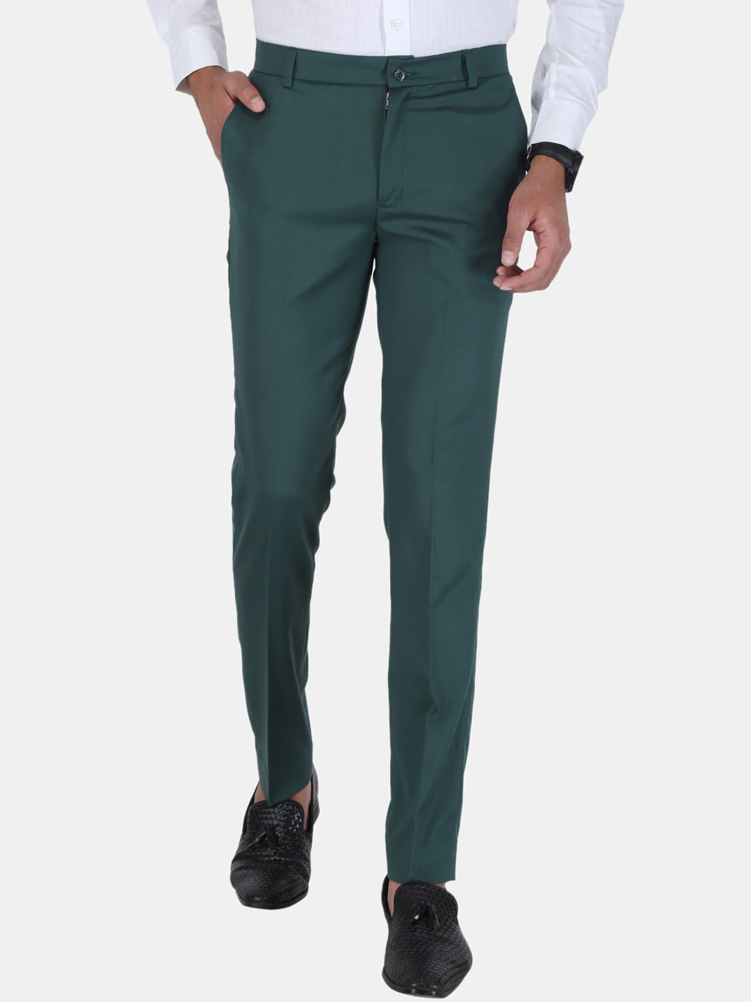Buy UNCRAZY Men Green Urban Slim Fit Trousers Trousers for Men