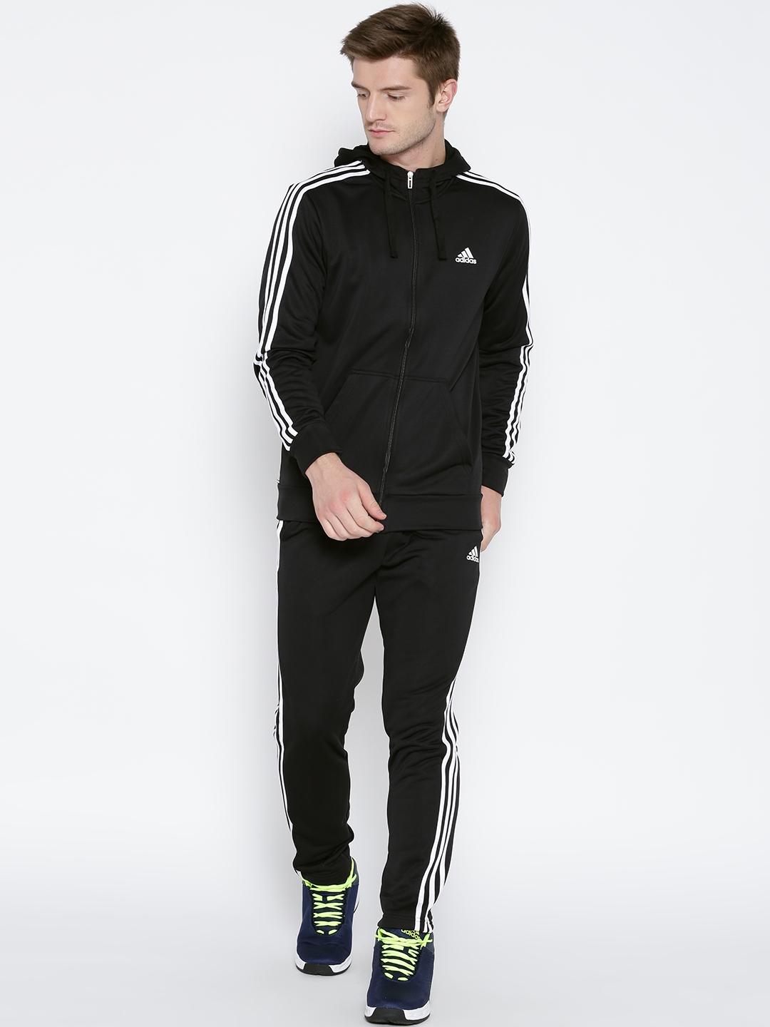 Buy ADIDAS Black New PES HOJO Hooded Track Suit - Tracksuits for Men ...