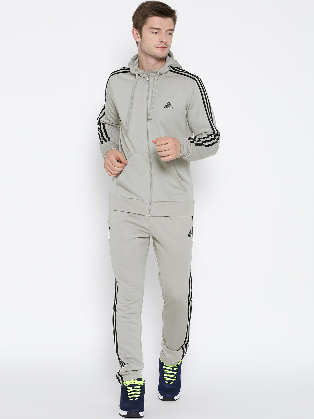Buy ADIDAS Grey New PES HOJO Hooded Track Suit Tracksuits for Men 1924068 Myntra