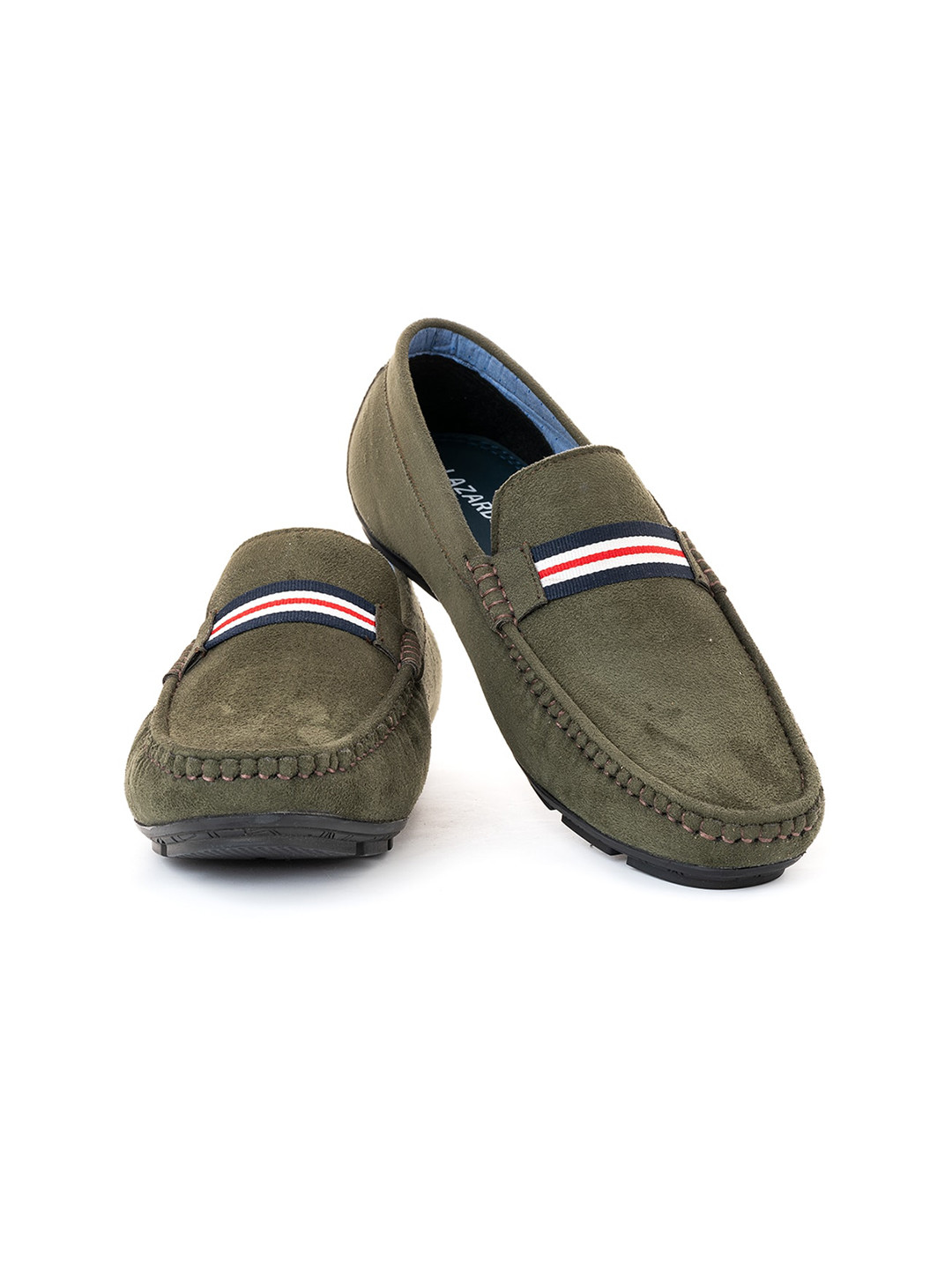 Buy Khadims Men Olive Green Leather Loafers Casual Shoes for Men