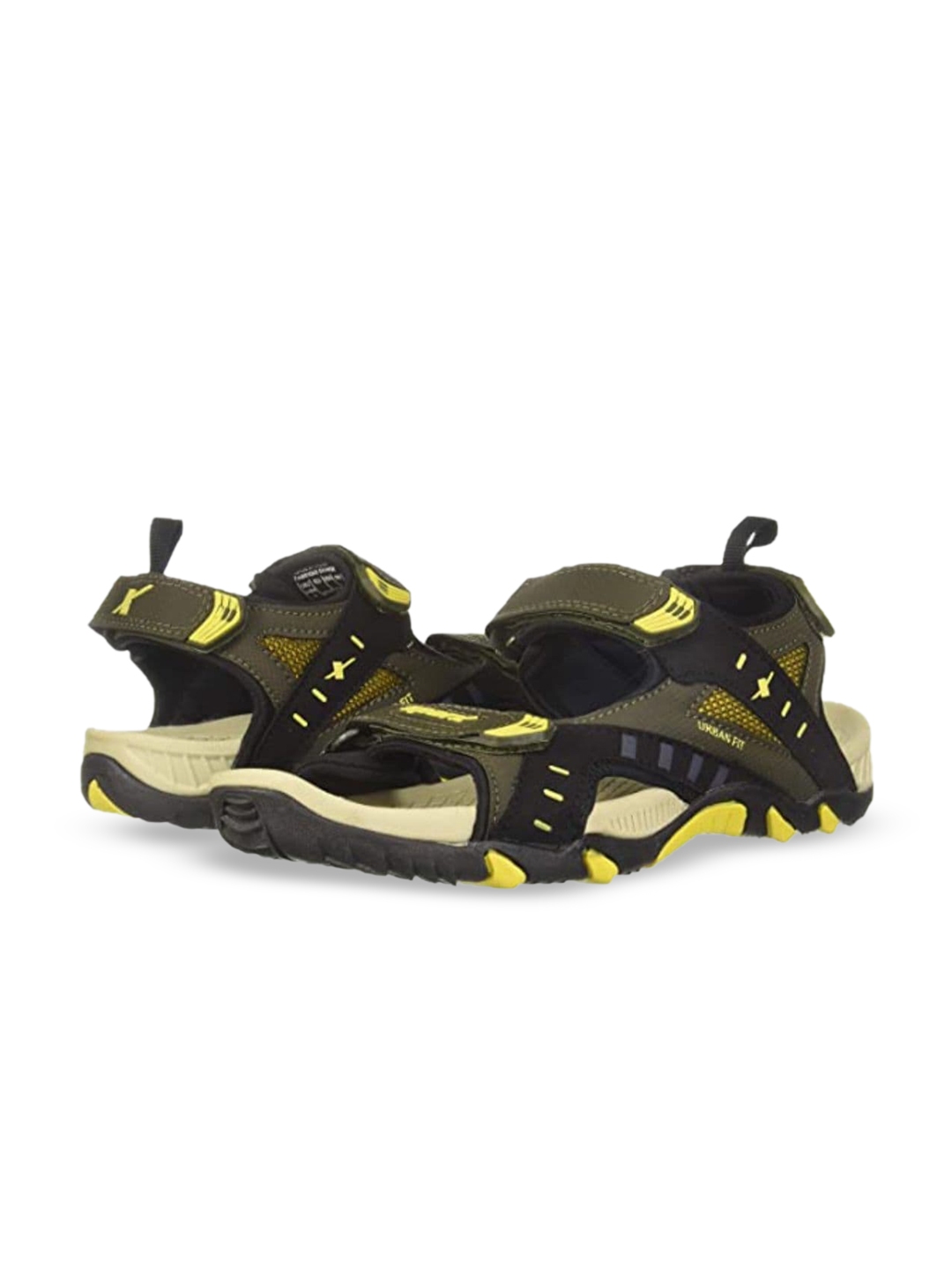 Buy Sparx Men Olive & Yellow Patterned Sports Sandals - Sports Sandals ...
