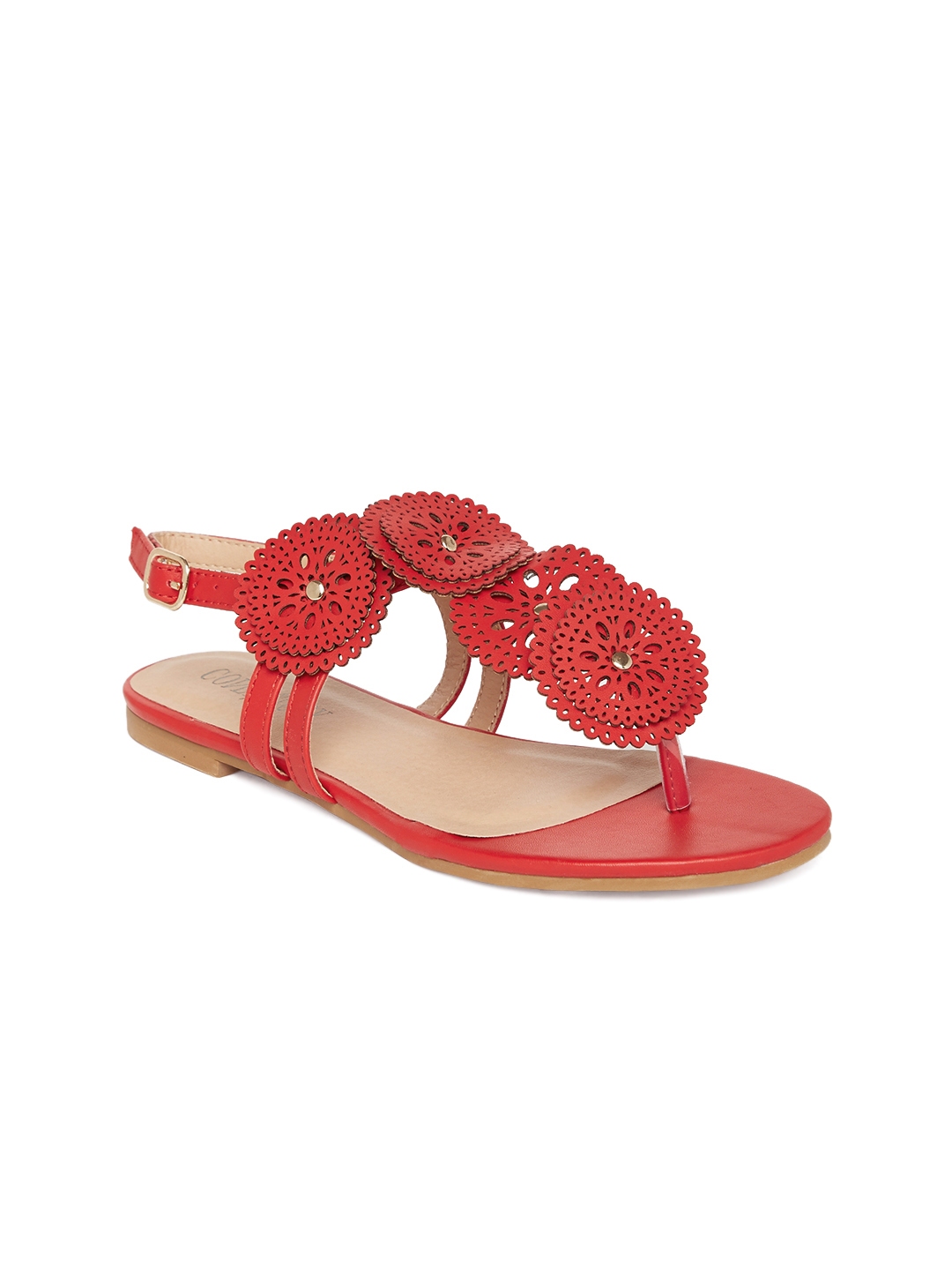 open toe flats myntra
