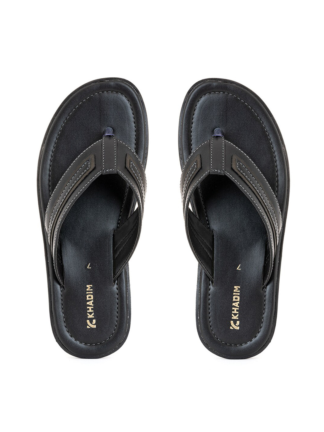 Buy Khadims Men Black Thong Flip Flops - Flip Flops for Men 19248498 | Myntra