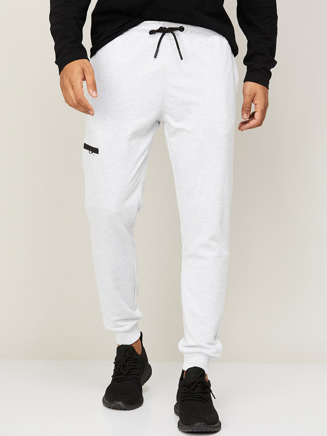 Buy Fame Forever By Lifestyle Men White Solid Track Pants Track Pants