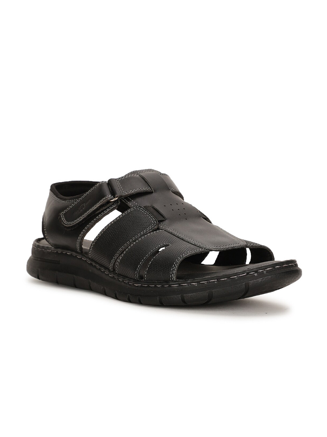 Buy Bata Men Black Leather Comfort Sandals Sandals for Men 19249874