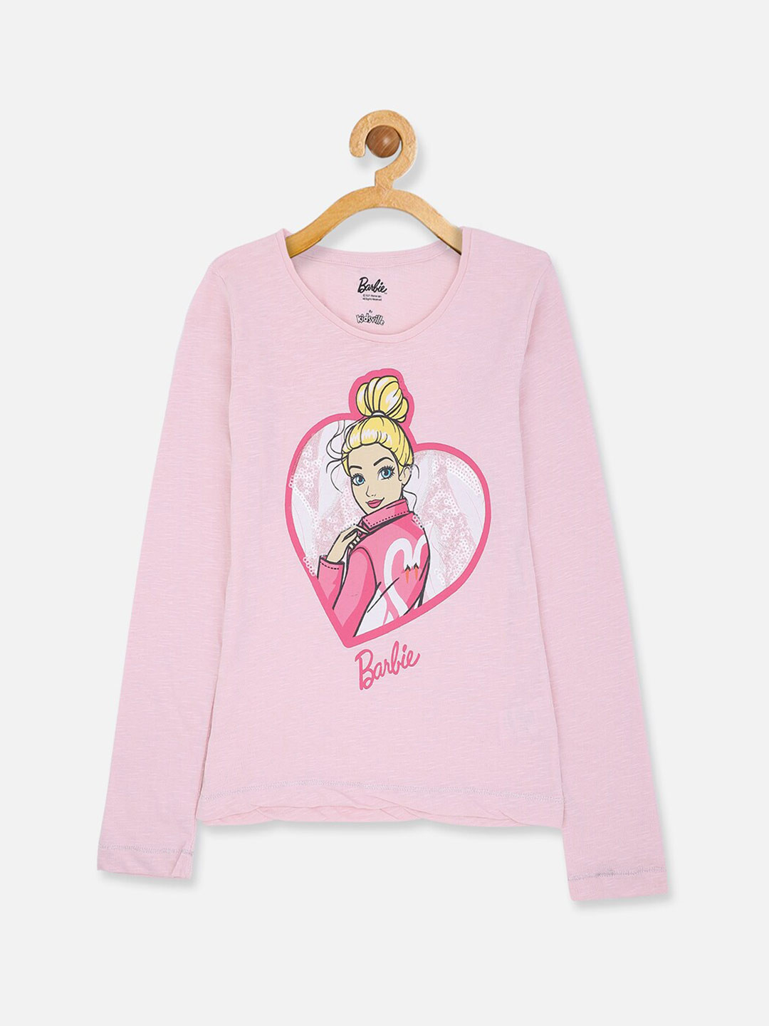 Buy Kids Ville Girls Pink Barbie Printed Cotton T Shirt - Tshirts for Girls 19252728 | Myntra