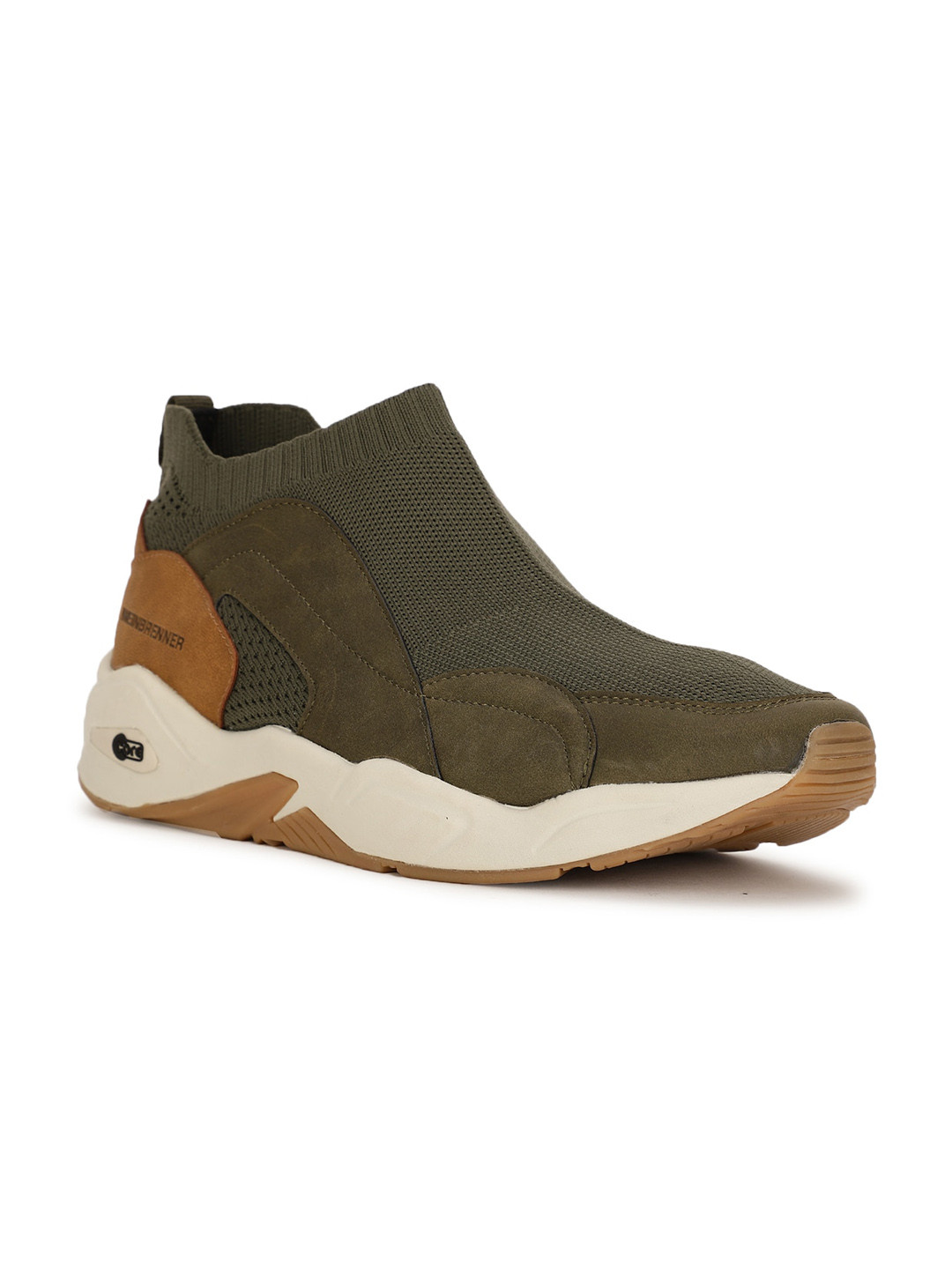 Buy Weinbrenner Men Olive Green High Top Slip On Sneakers Casual