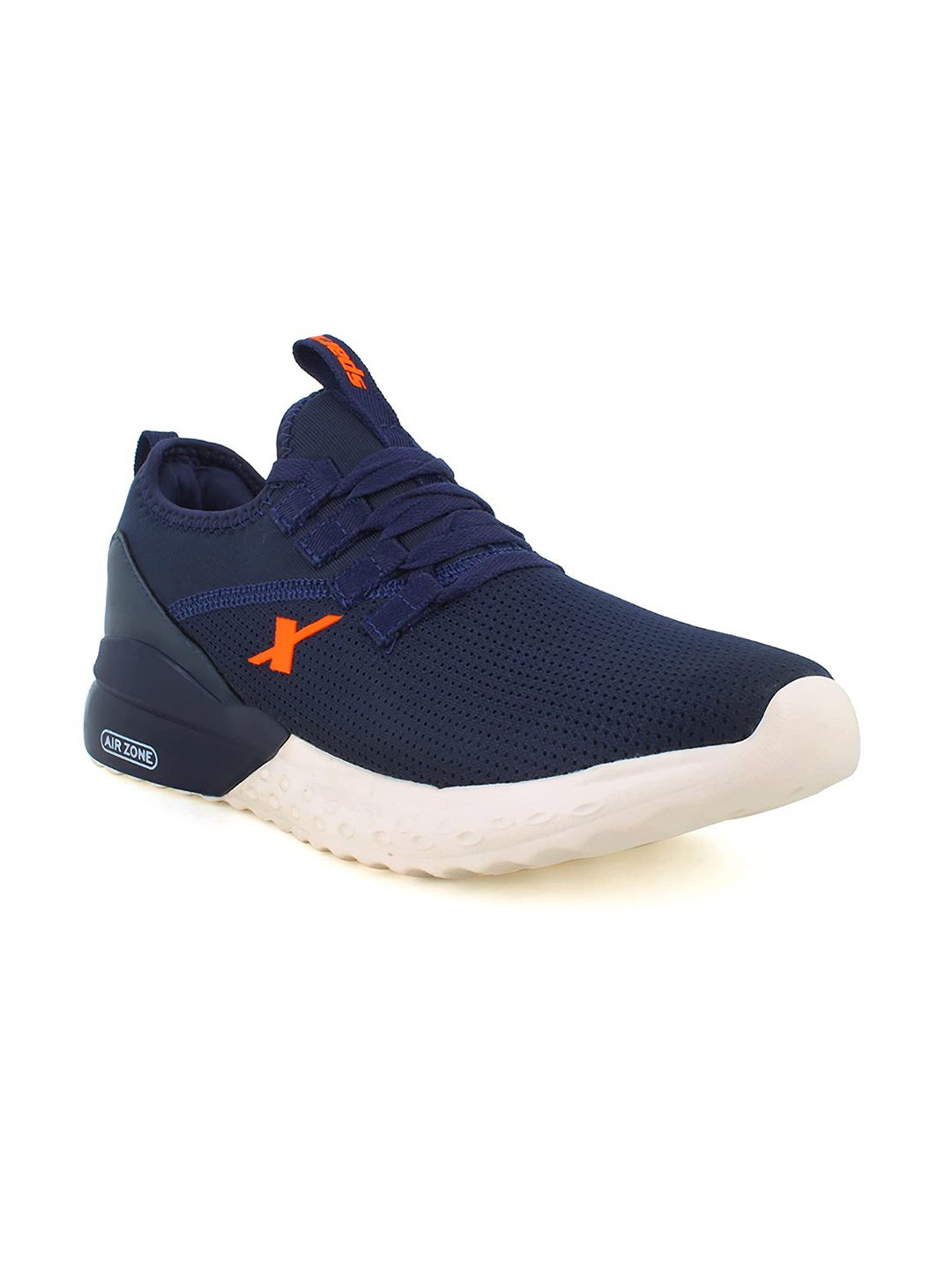 sparx men's navy blue and white running shoes
