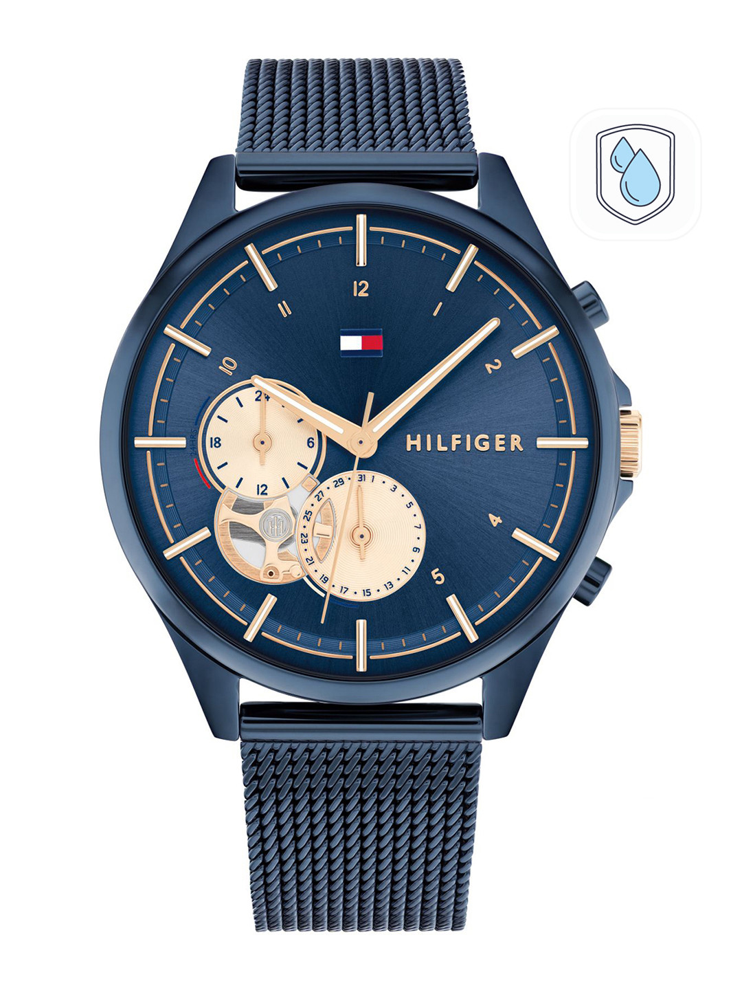 Buy Tommy Hilfiger Women Blue Dial & Blue Stainless Steel Straps Analogue Watch Watches for