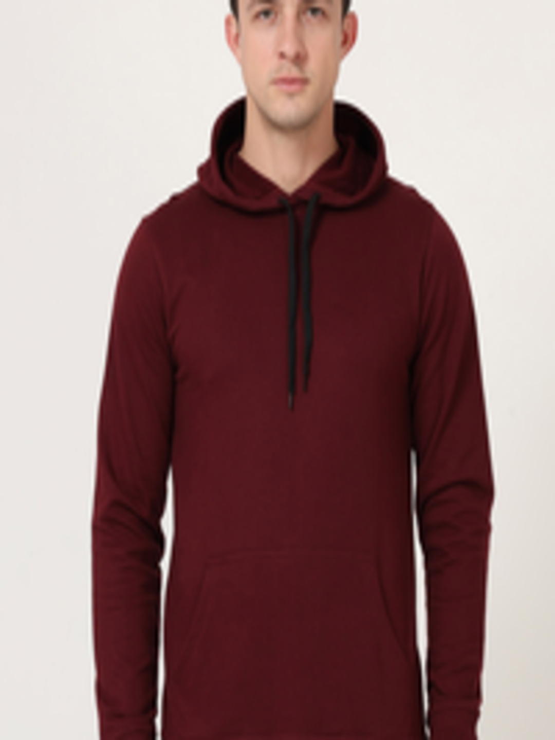 Buy Fleximaa Men Maroon Hooded Sweatshirt - Sweatshirts for Men ...