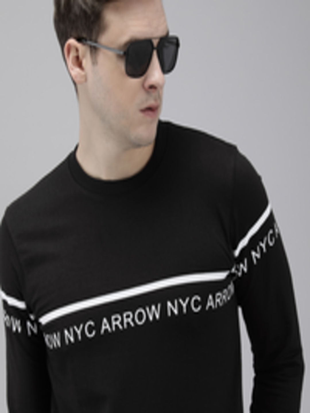 Buy Arrow Printed Round Neck Long Sleeves Sweatshirt - Sweatshirts for ...