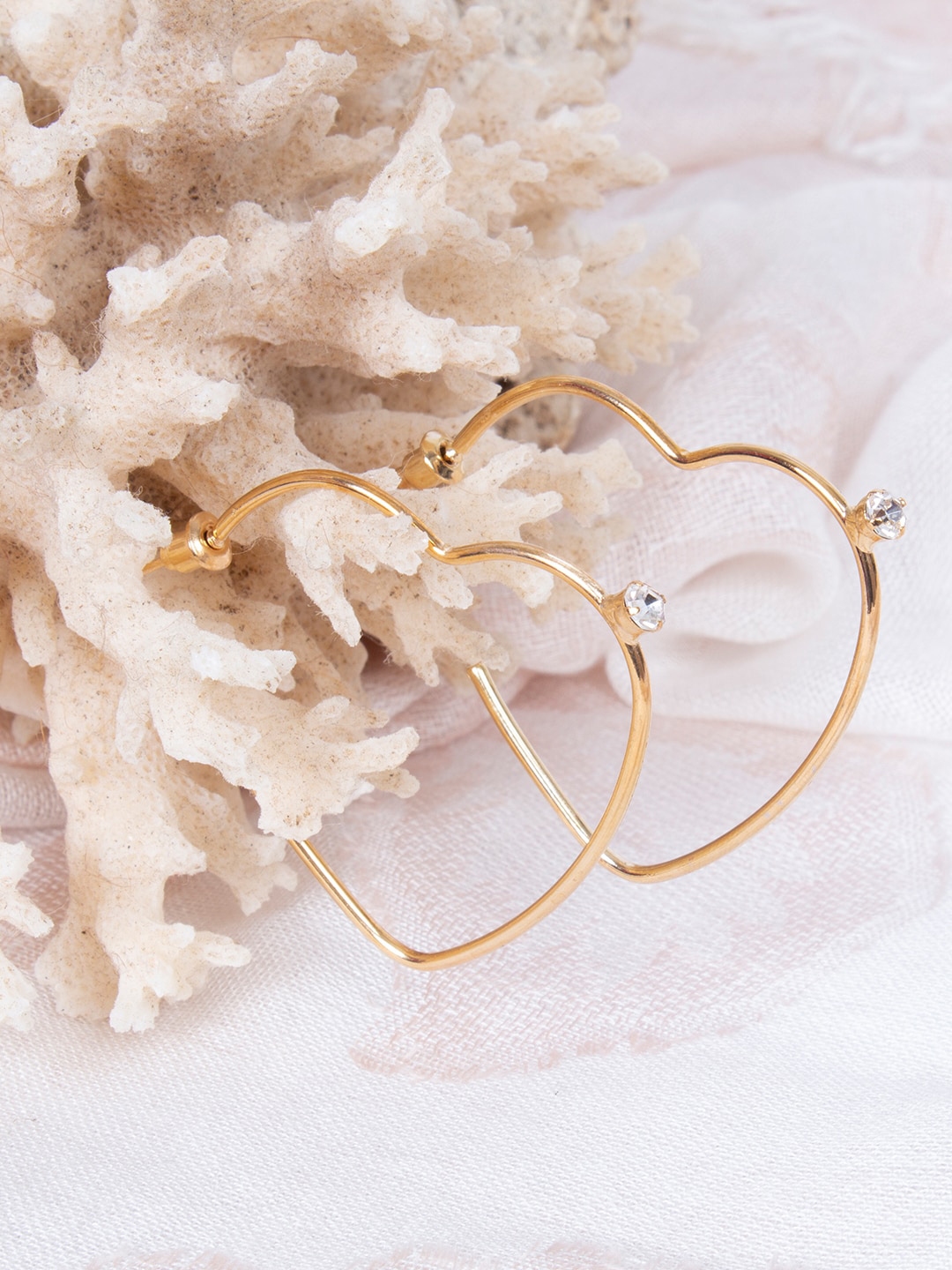 Buy Ayesha Gold Toned Contemporary Hoop Earrings - Earrings for Women ...