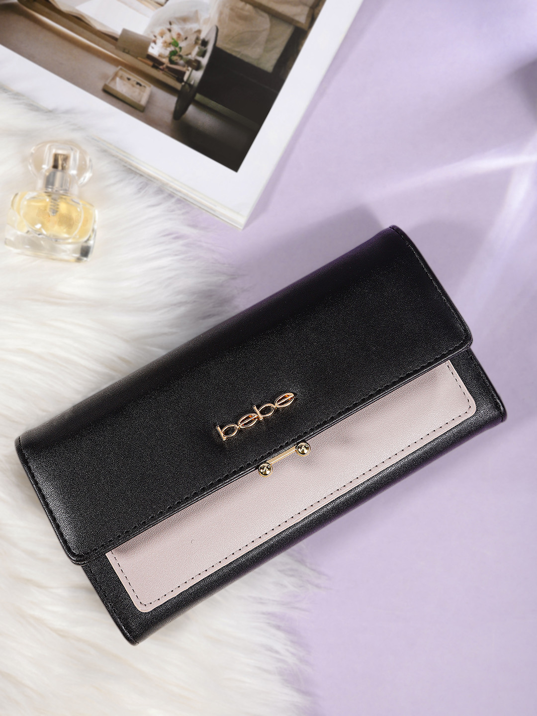 Buy Bebe Women Colourblocked Three Fold Wallet Wallets for Women