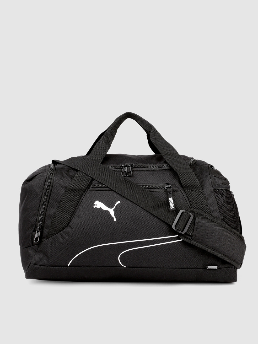Buy Puma Black Brand Logo Print Fundamentals Sports Duffel Bag Duffel