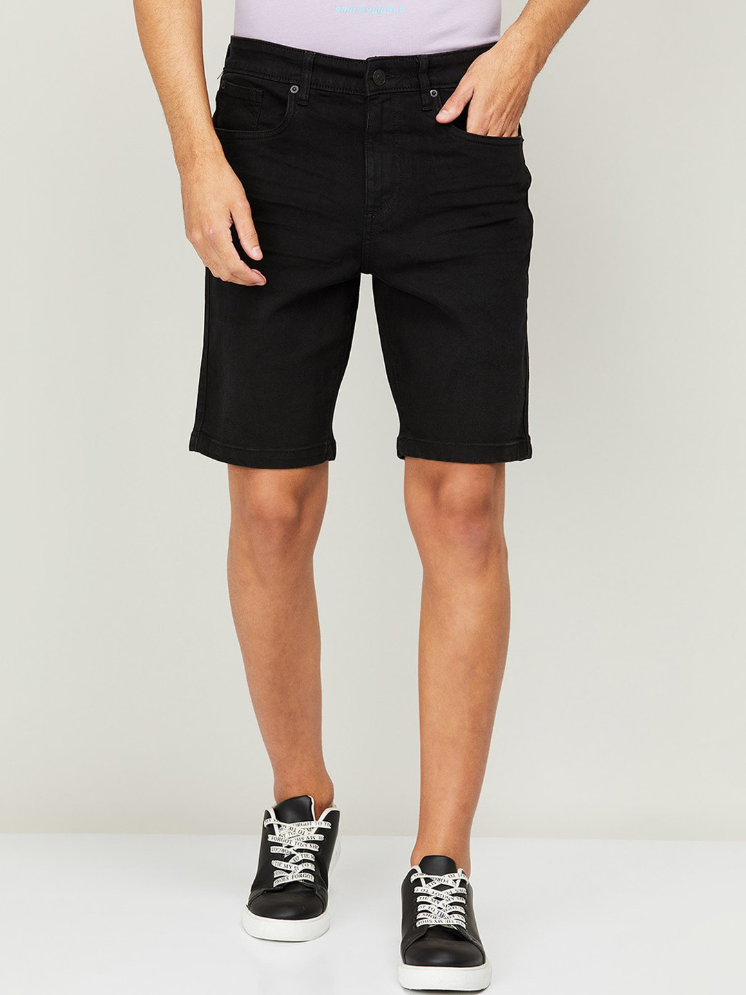 Buy Fame Forever By Lifestyle Men Black Denim Shorts Shorts for Men 19278498 Myntra