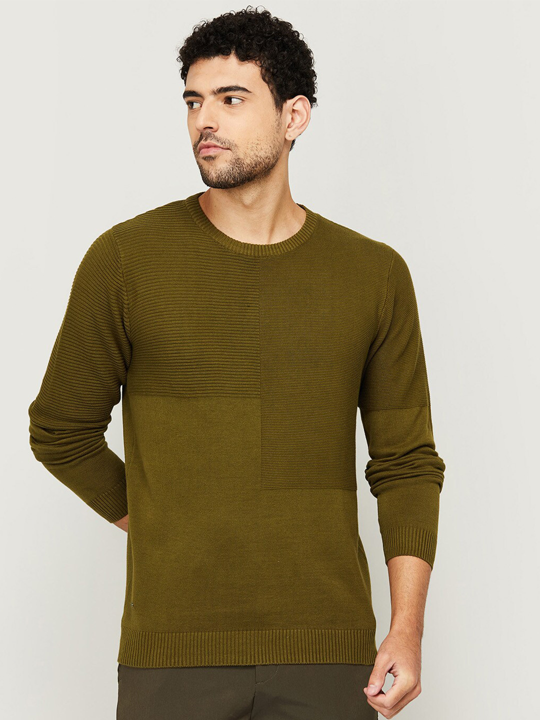 Buy Forca By Lifestyle Men Olive Green Sweatshirt Sweatshirts for Men