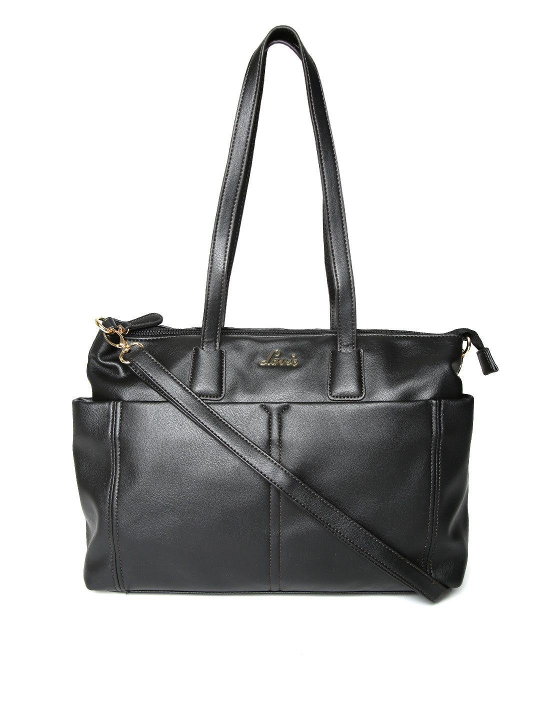 Buy Lavie Black Solid Shoulder Bag With Sling Strap - Handbags for Women 1927955 | Myntra